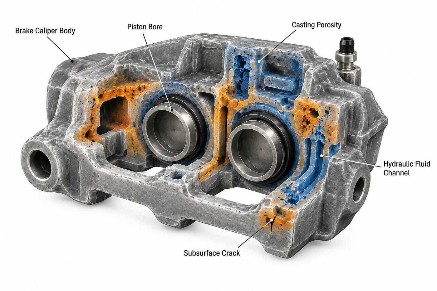 CT Inspection of Brake Calipers and Braking System Components