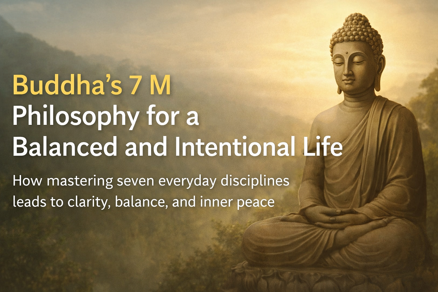 Buddha’s 7 M Philosophy for a Balanced and Intentional Life (Image generated by AI - ChatGPT)