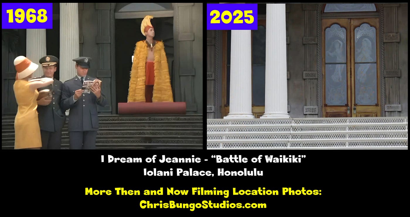 Honolulu Filming Location From TV Series I Dream of Jeannie — 1968 vs Now