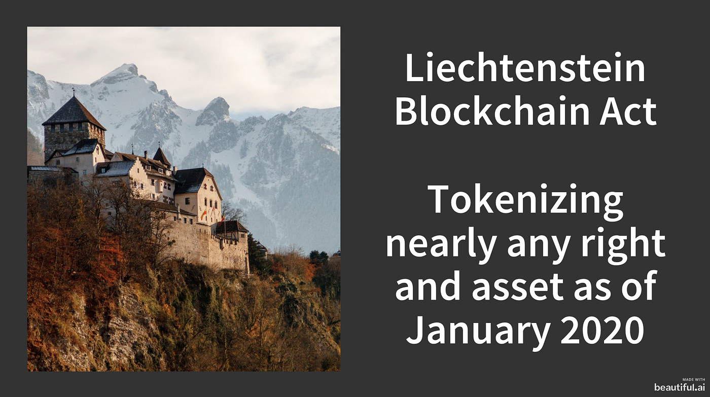 Liechtenstein Blockchain Act: How can nearly any right and therefore any  asset be tokenized based on the Token Container Model? | by Philipp Sandner  | Medium