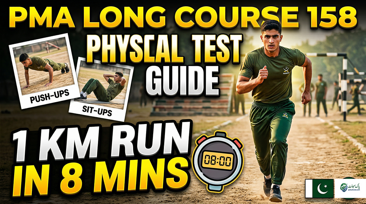 PMA Long Course 158 Physical Test 2026 — Running, Push-ups, Sit-ups & More