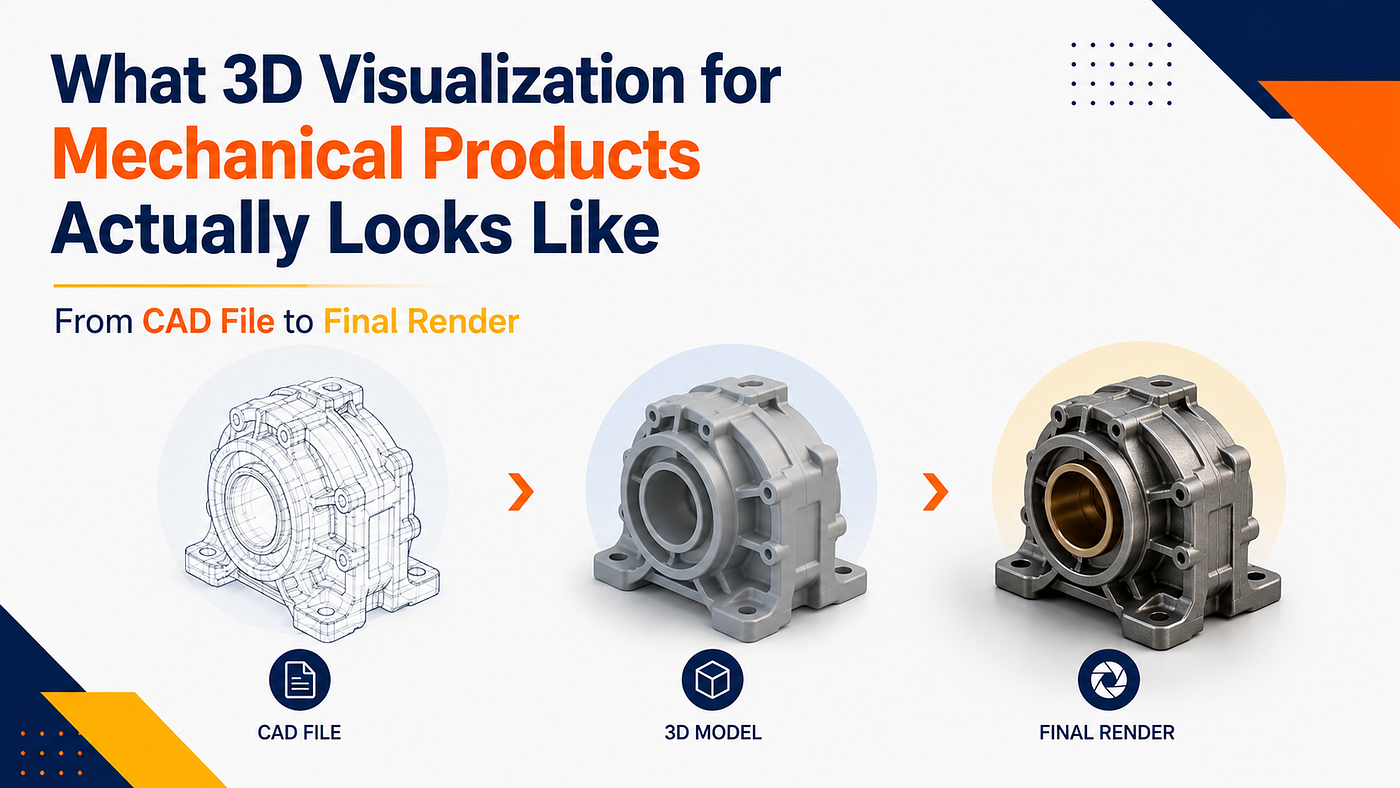 What 3D Visualization for Mechanical Products Actually Looks Like -From CAD File to Final Render