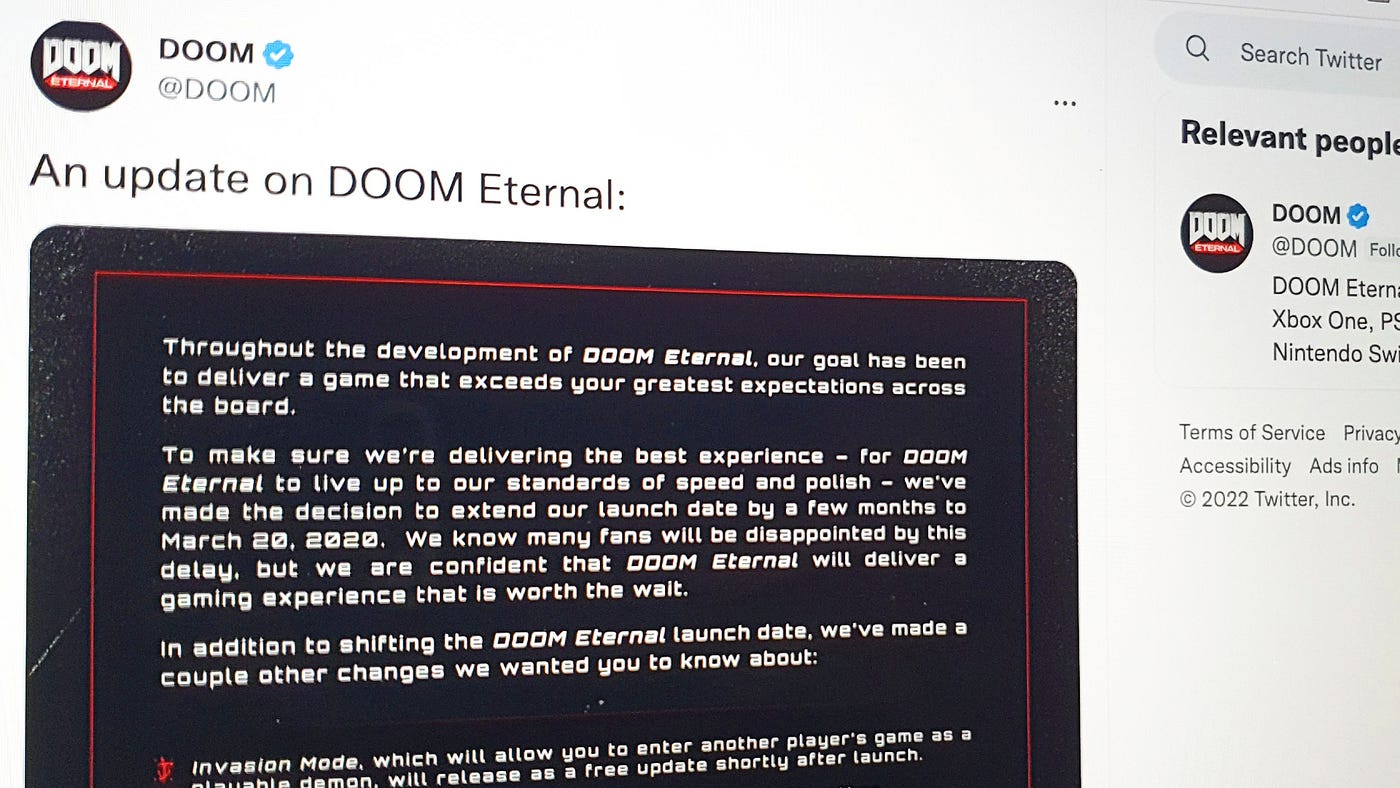 My full statement regarding DOOM Eternal, by Mick Gordon