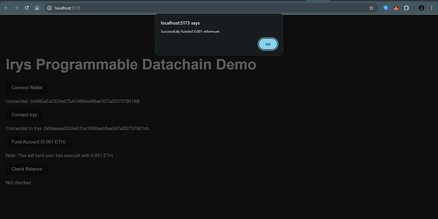 Building a React App with Irys on Vite: A Step-by-Step Guide to Uploading  Data to the Programmable Datachain | by Zizi Crypto | Medium