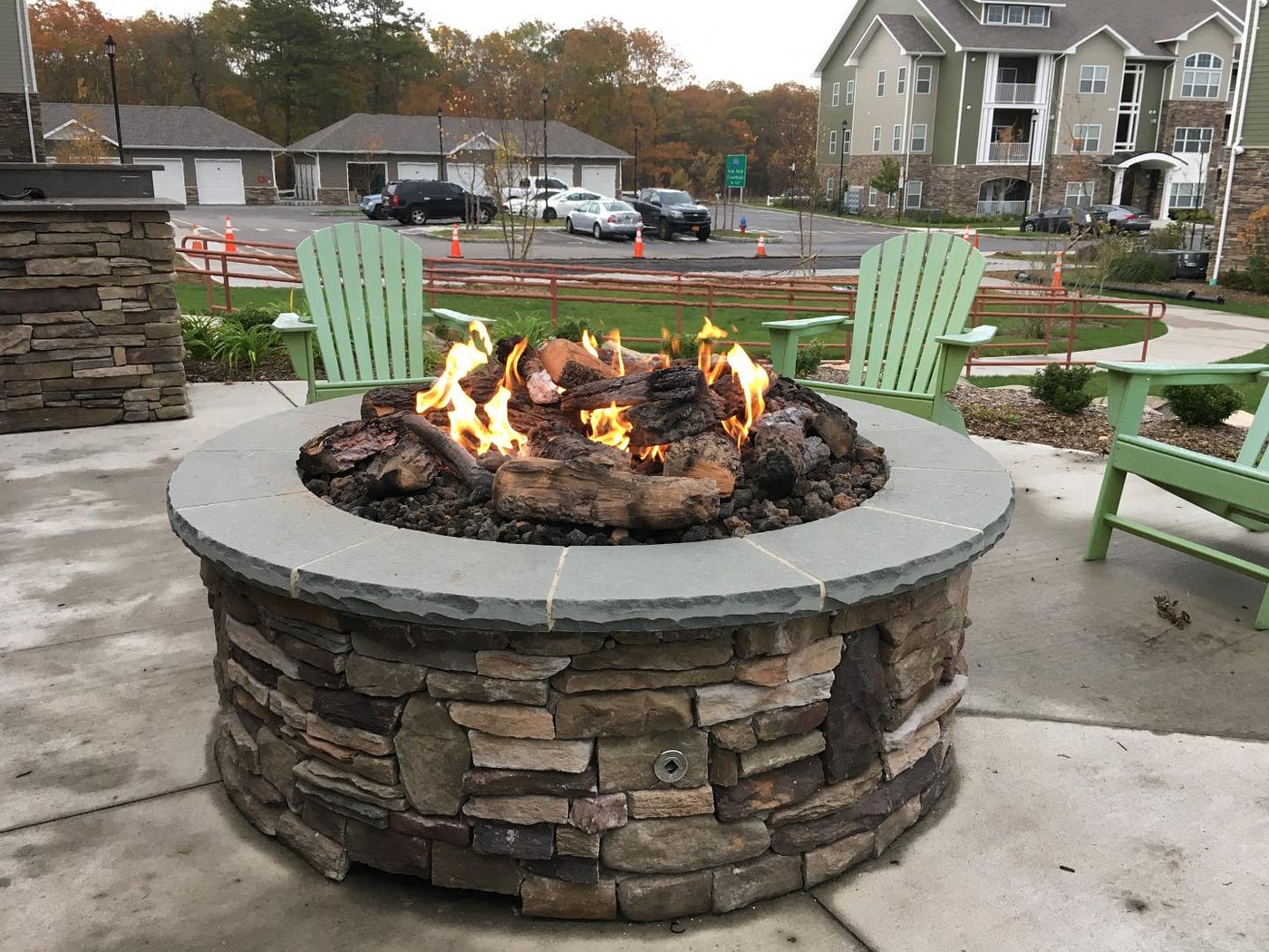 Custom Outdoor Fireplace in Long Island
