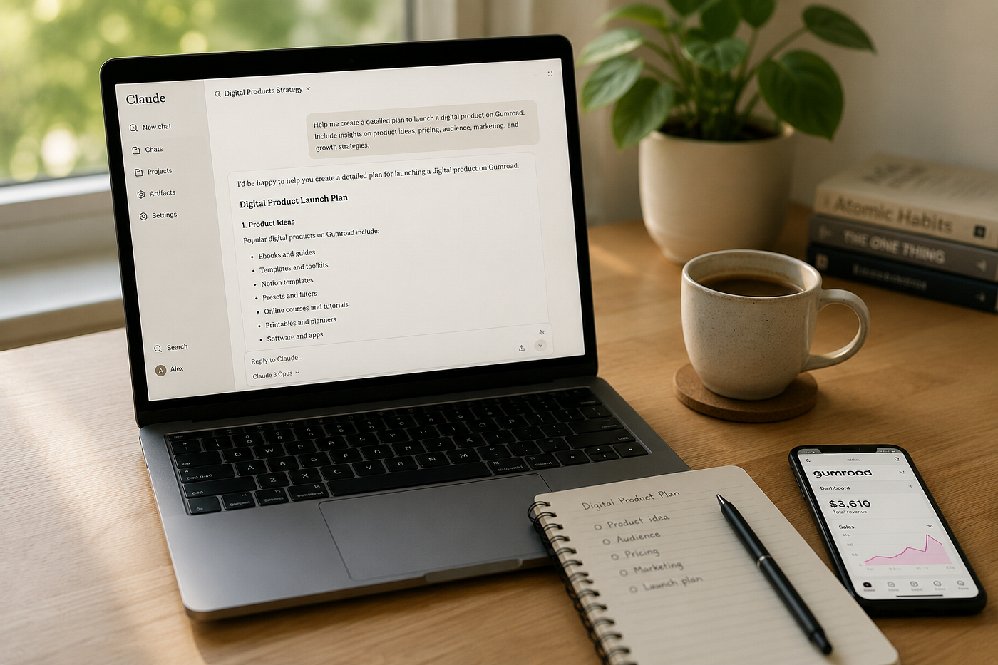 These 10 Claude Prompts Can Build and Sell a Digital Product on Gumroad for Free