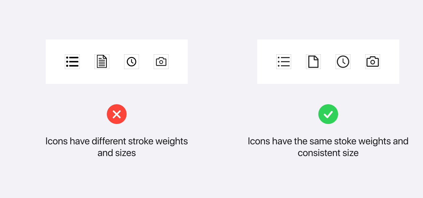 Consistent style in custom icons