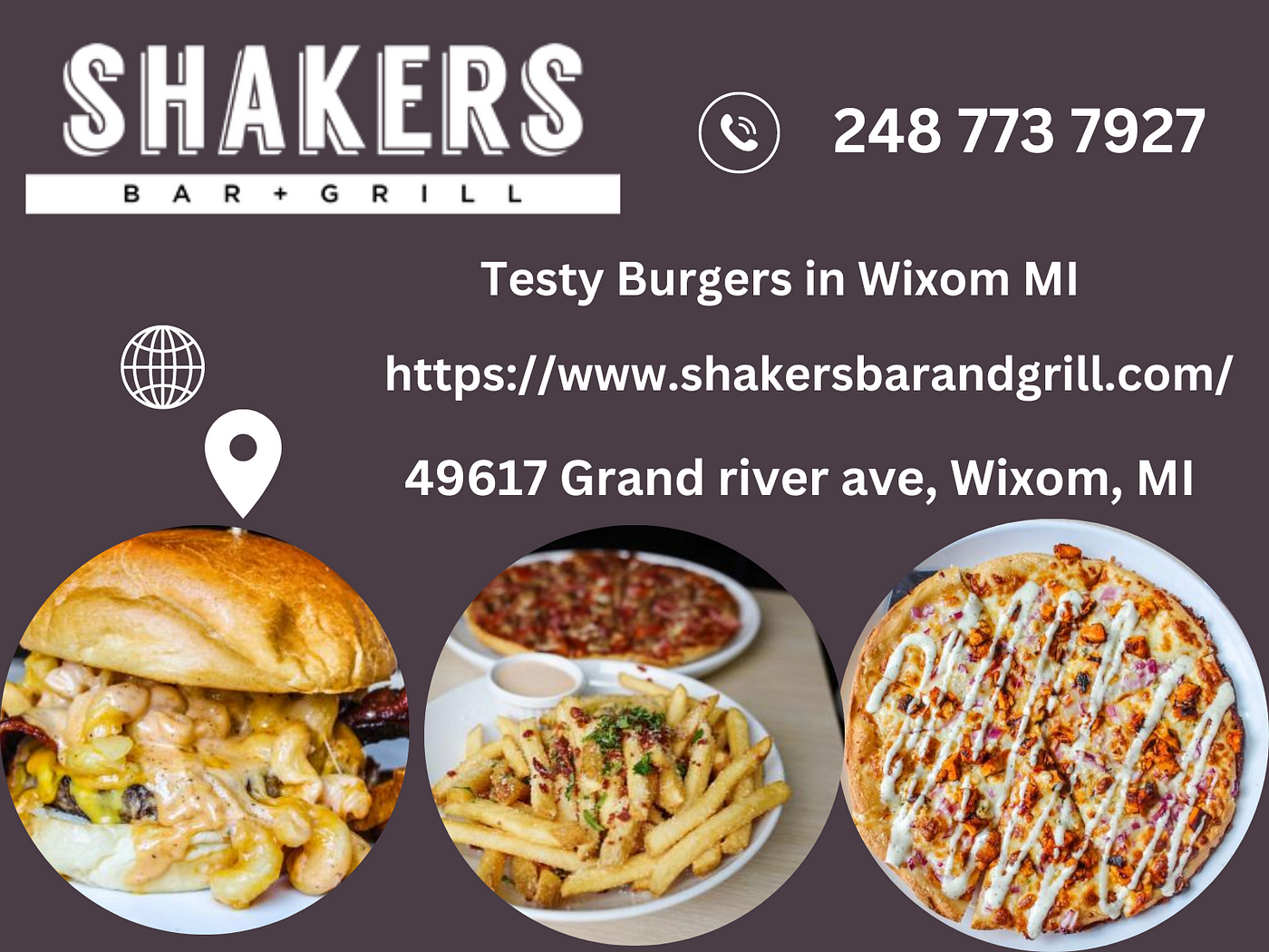 Burger restaurants near me in Wixom MI — Shakers Bar & Grill - Shakers Bar  & Grill - Medium