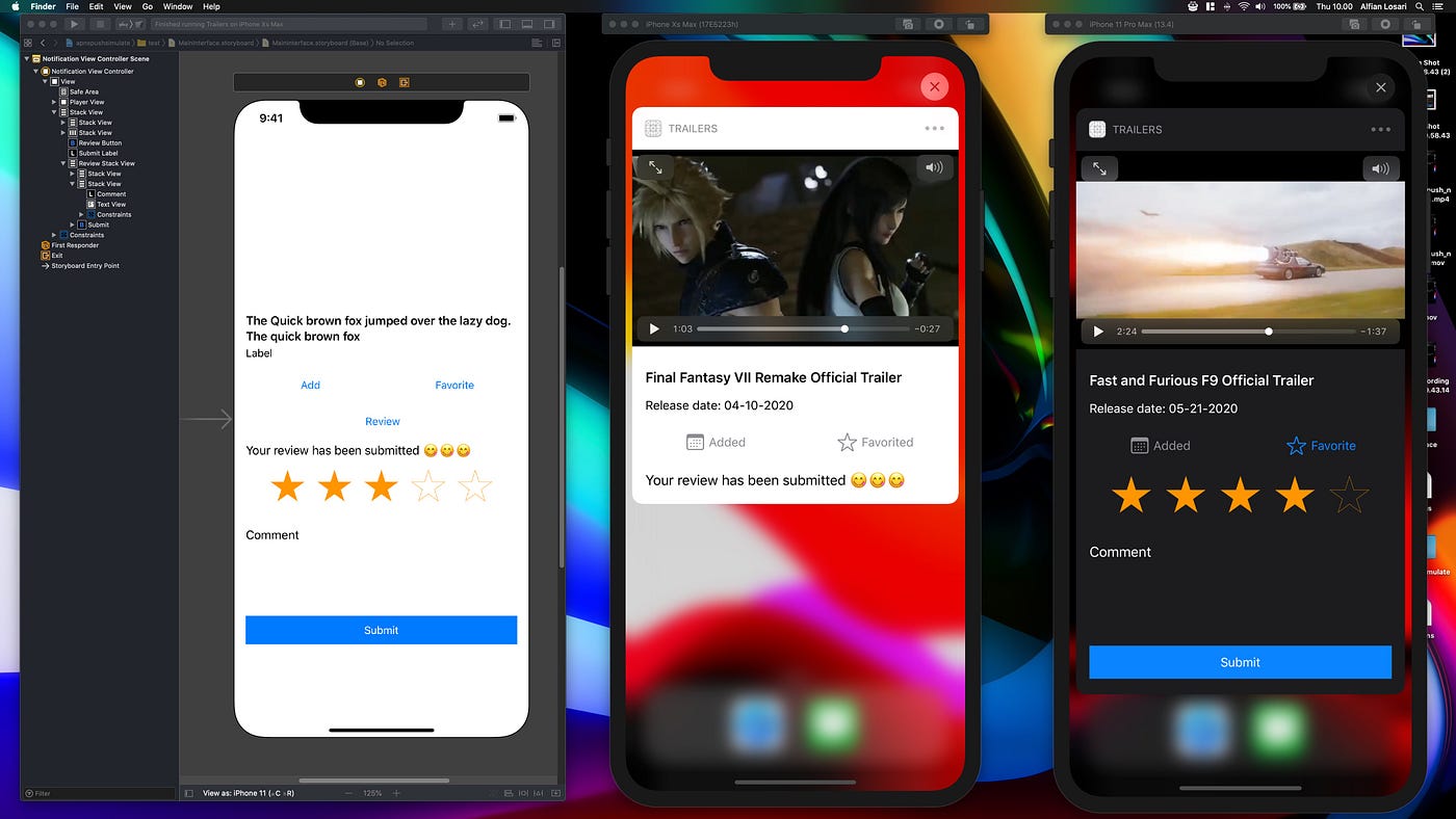 Build Custom Interactive Remote Push Notifications in iOS | by Alfian  Losari | Better Programming