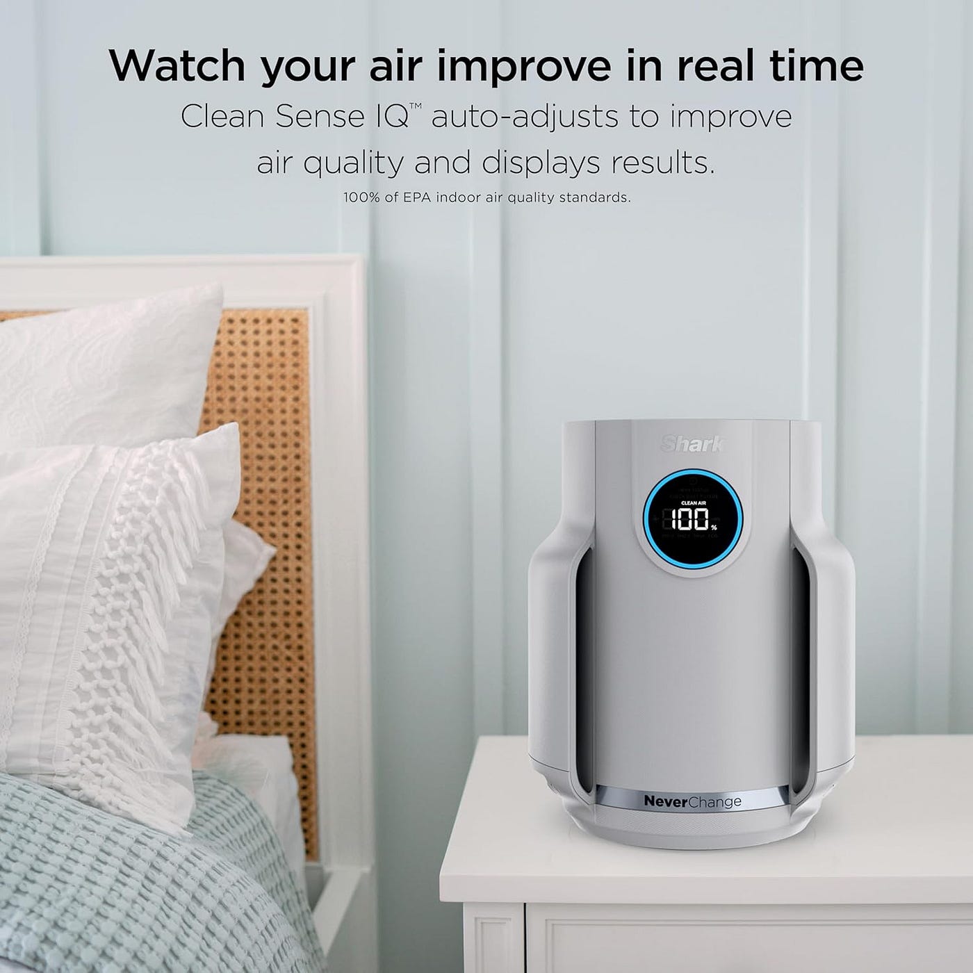 Shark Air Purifier for Home — CleanSense IQ, HEPA-Level Protection & Odor Neutralization