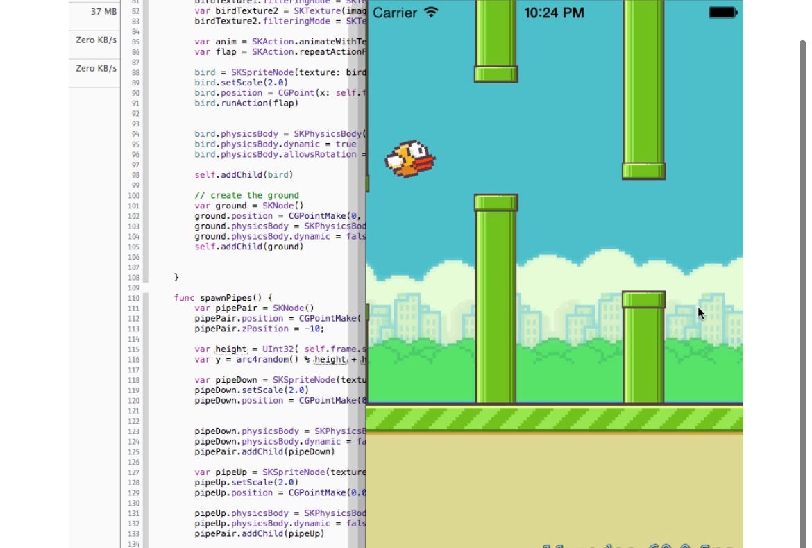 Flappy Bird Clone Made with Pythonista On iOS - MacStories