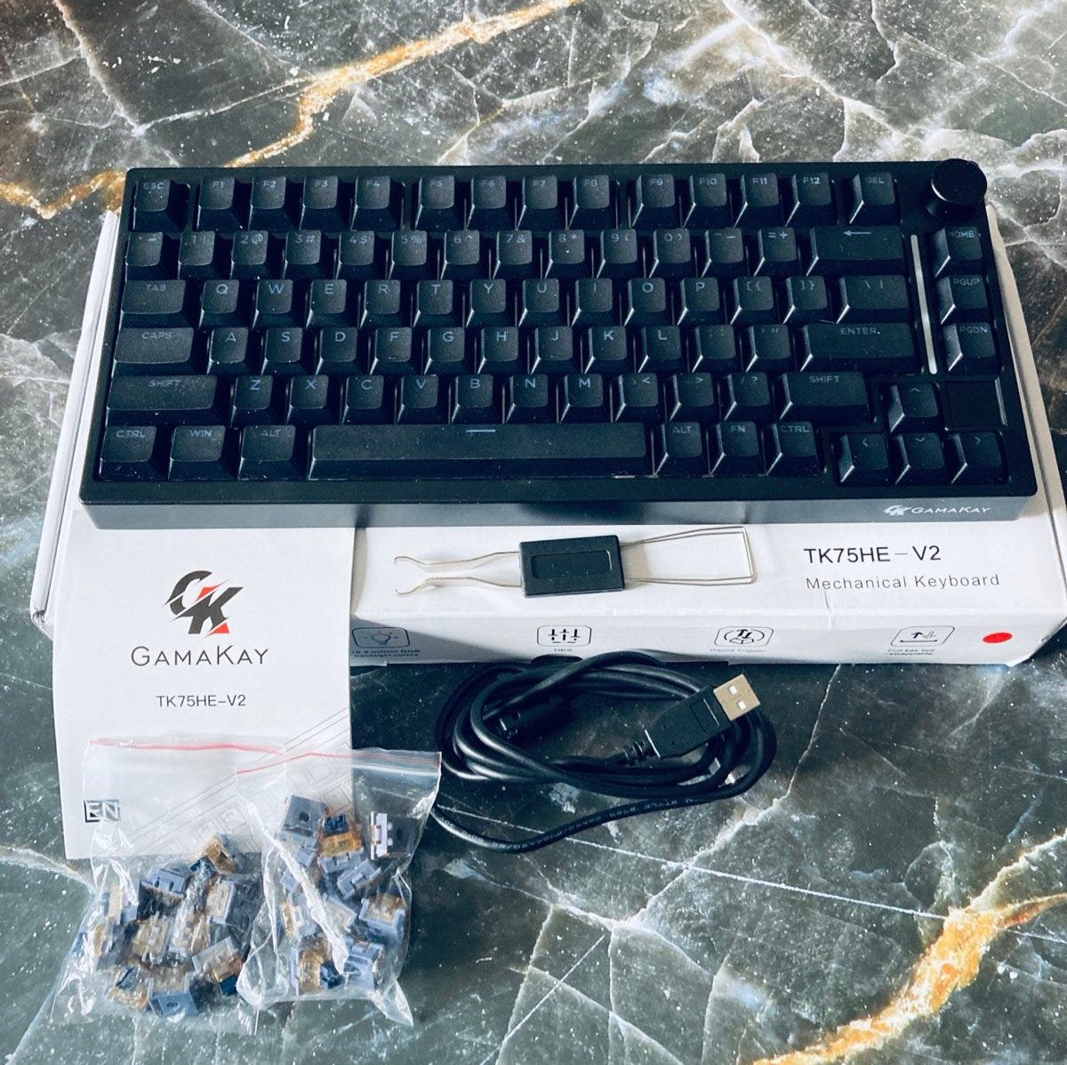 GamaKay TK75HE v2 — Silent Magnetic Gaming with Integrated TFT