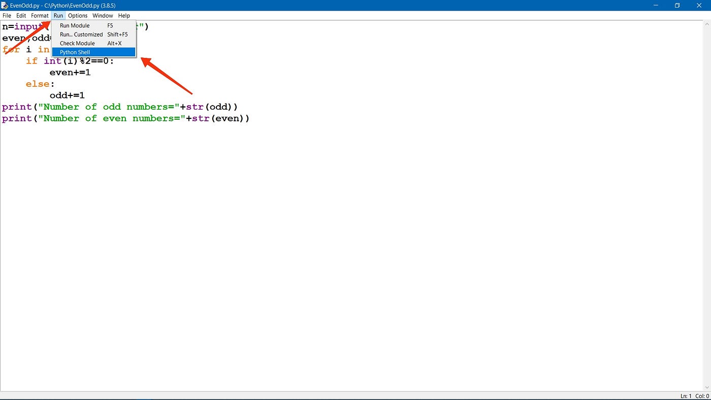 Debugging under IDLE