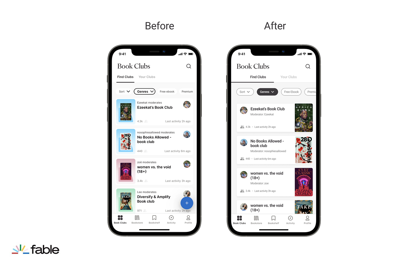 Improving Navigation: Fable App Home Screen Redesign | by Suhani Choudhary | Medium