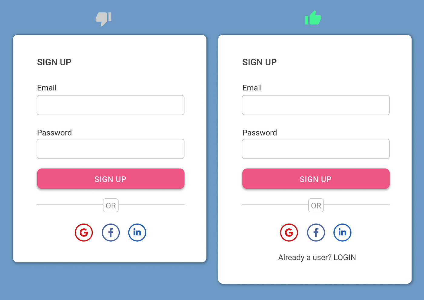 12 Best Practices for Sign-Up and Login Page Design, by Saadia Minhas