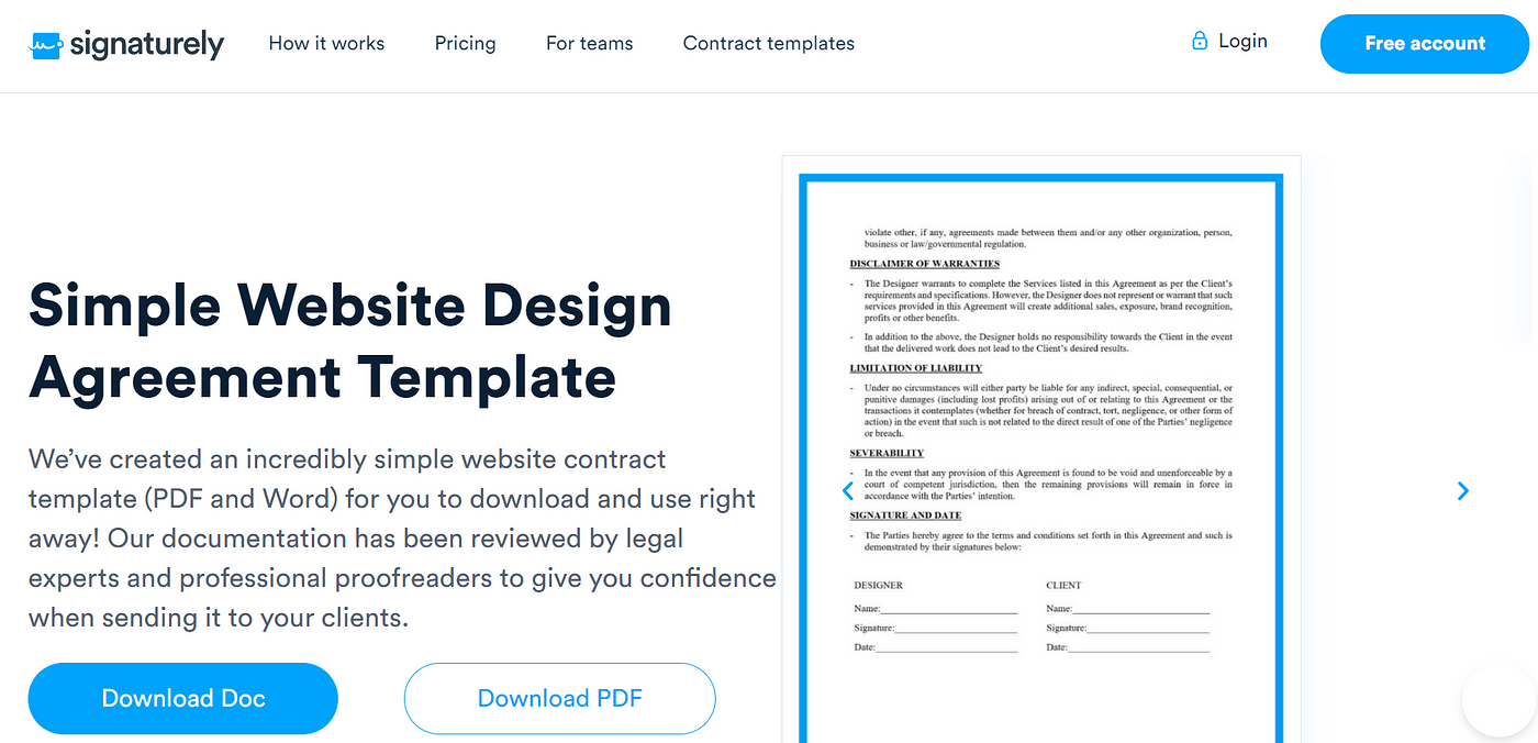 Web Dev Materials Contract, Website Design Blog