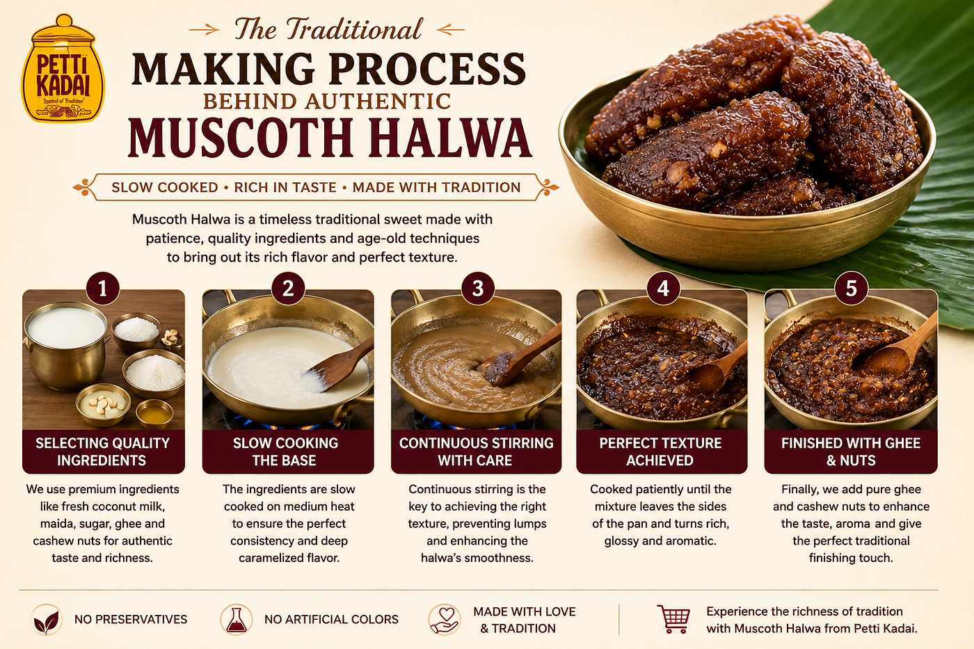 The Traditional Making Process Behind Authentic Muscoth Halwa | Petti Kadai