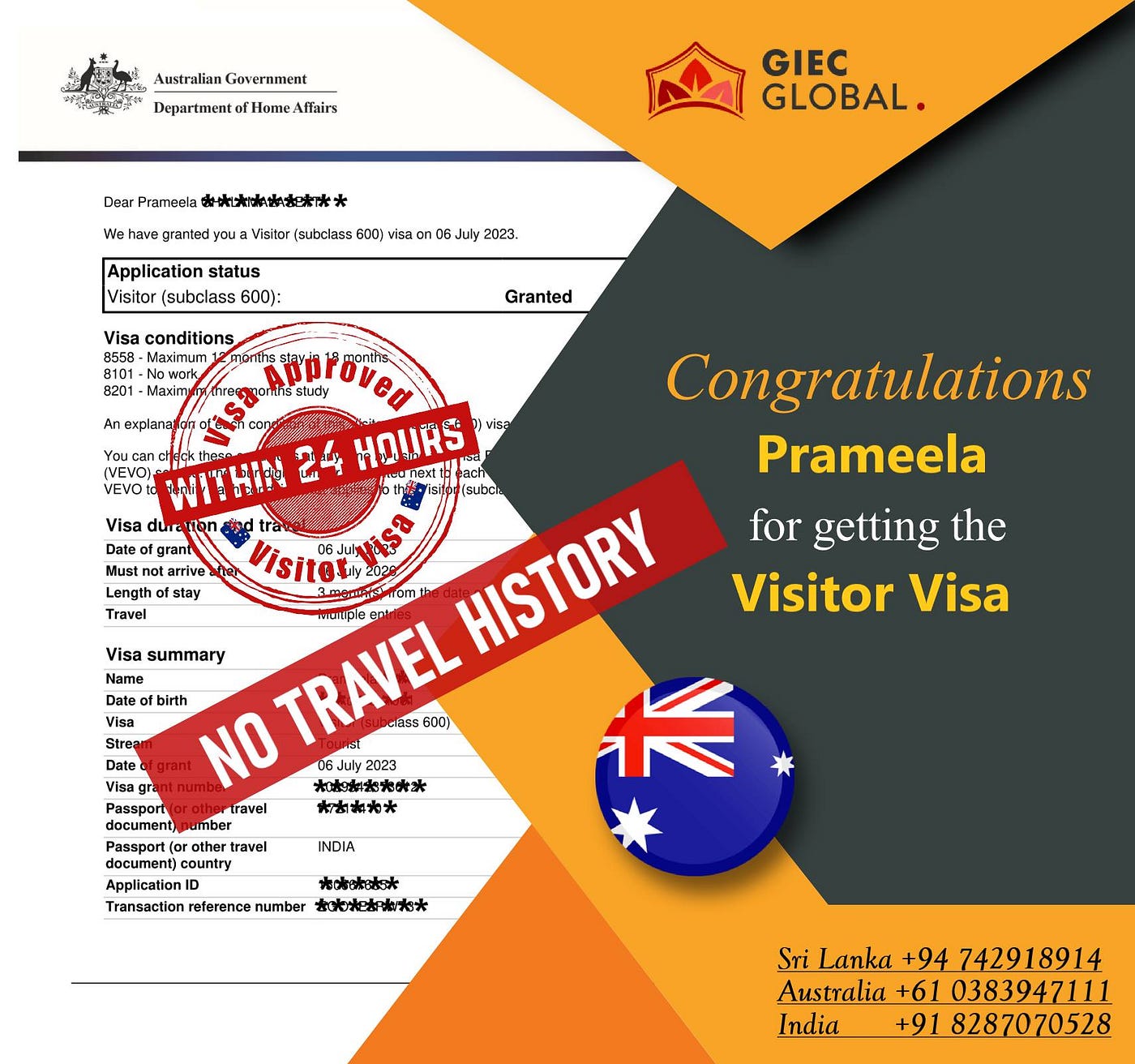 Australia Tourist Visa Grant!!! - Globalgiecau - Medium