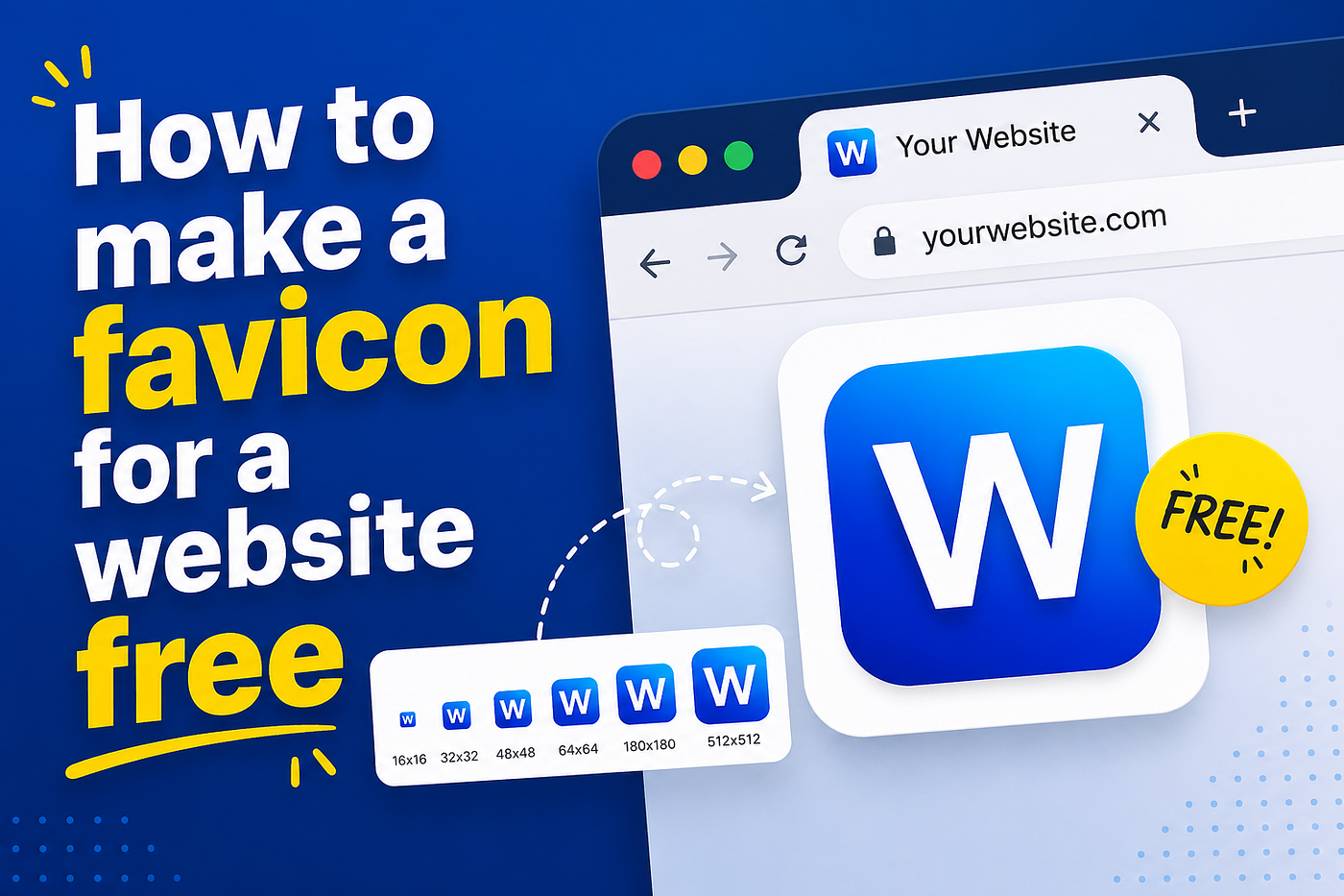 How to make a favicon for a website free