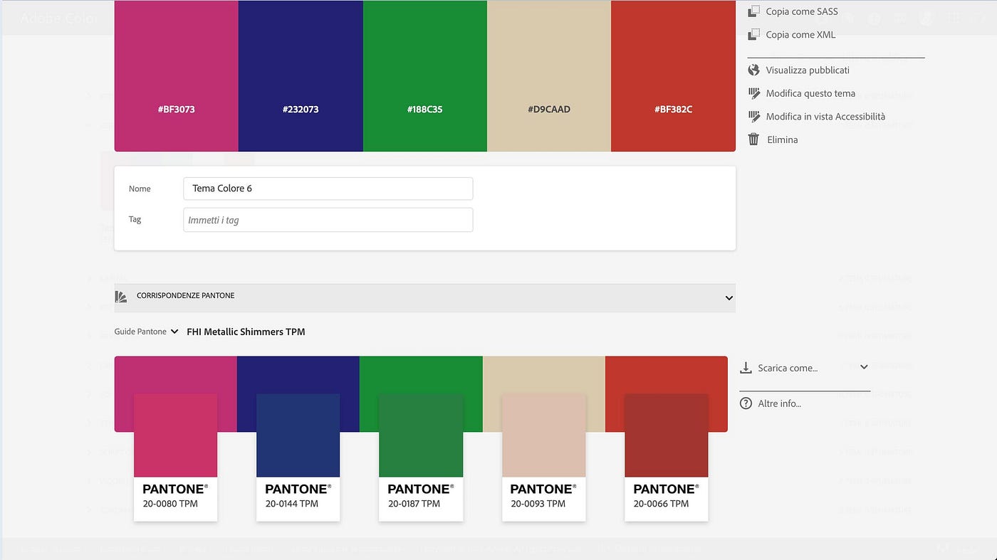 Adobe Color si potenzia con nuovi strumenti per l'Accessibilità e colori  Pantone | by Massimo Carrassi | Medium