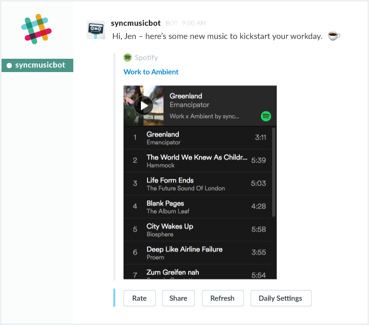 Get To Know Sync Music Bot for Slack | by Jeff Miller | Sync Project on  Medιum | Medium