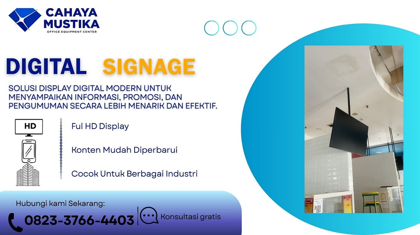 WA 0823–3766–4403, Jual Digital Signage 55 Inch Semarang