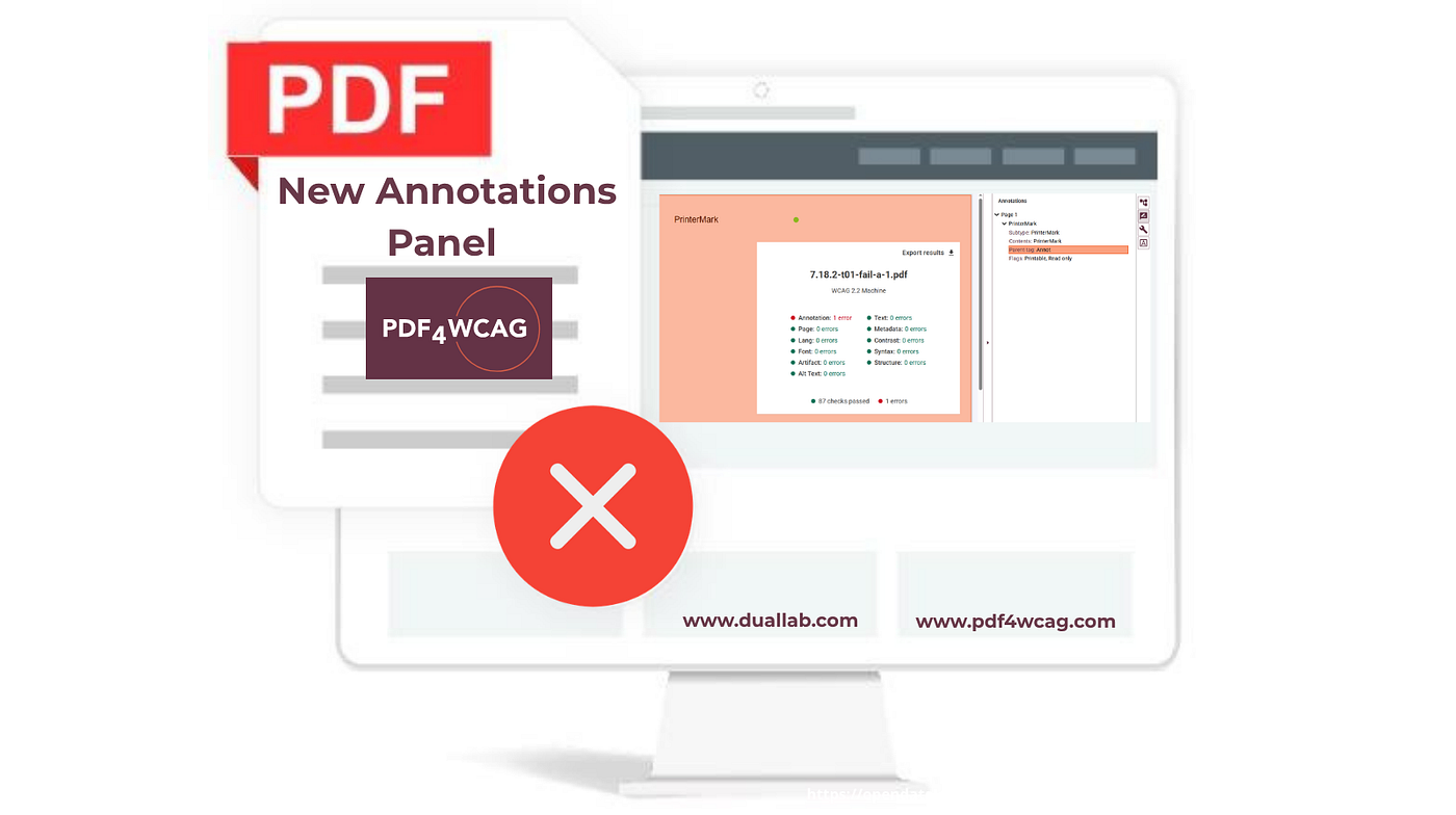 Annotations Panel in PDF Accessibility checker