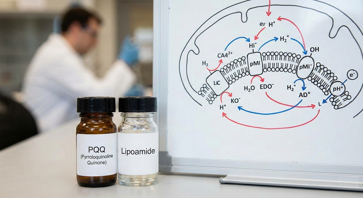 PQQ vs. Lipoamide: Comparing Their Roles in Mitochondrial Redox Cycling