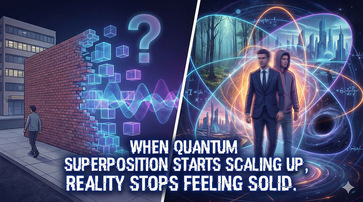 When Quantum Superposition Starts Scaling Up, Reality Stops Feeling Solid.