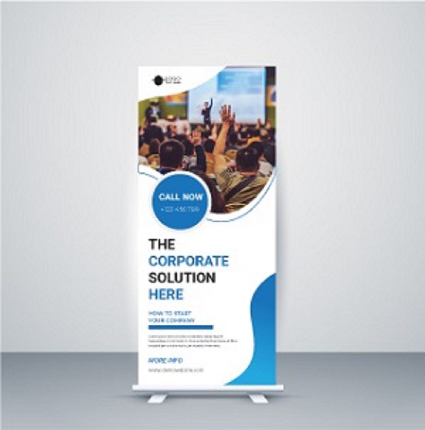 Graphic design of roll up for congresses and fairs. Companies and SMEs.