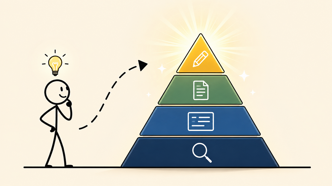 The AI Writing Pyramid Every Beginner Should Learn—Day 26