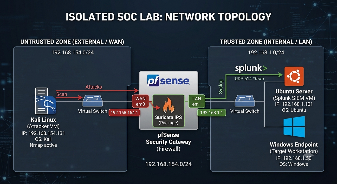 Designing an Isolated SOC Lab (Part 1): Setting Up My Perimeter and SIEM