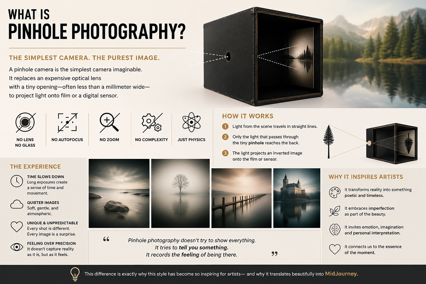 Pinhole Photography in Midjourney: Why Imperfection Creates More Beautiful Images