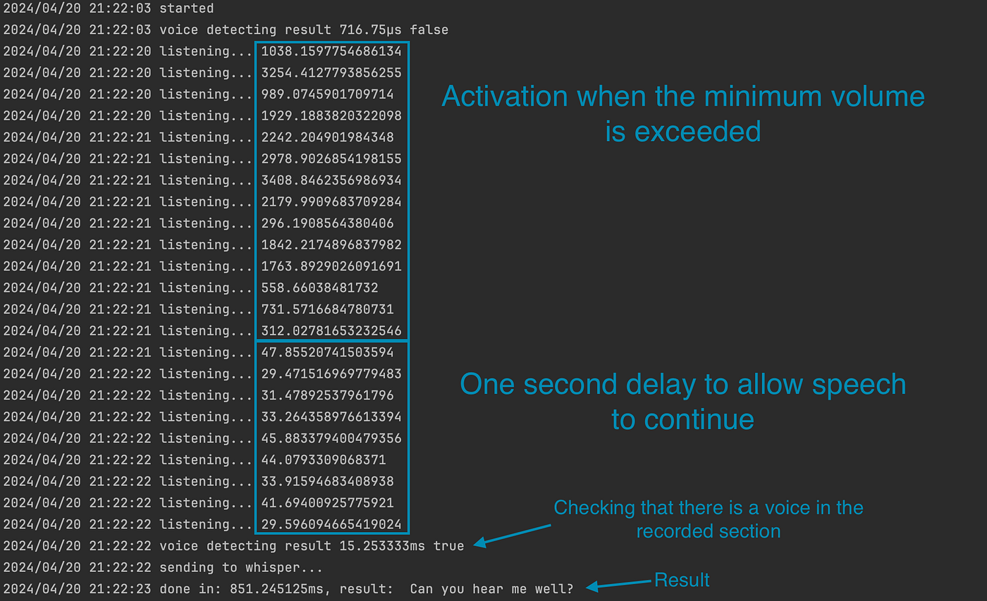 Local, all-in-one Go speech-to-text solution with Silero VAD and whisper.cpp server