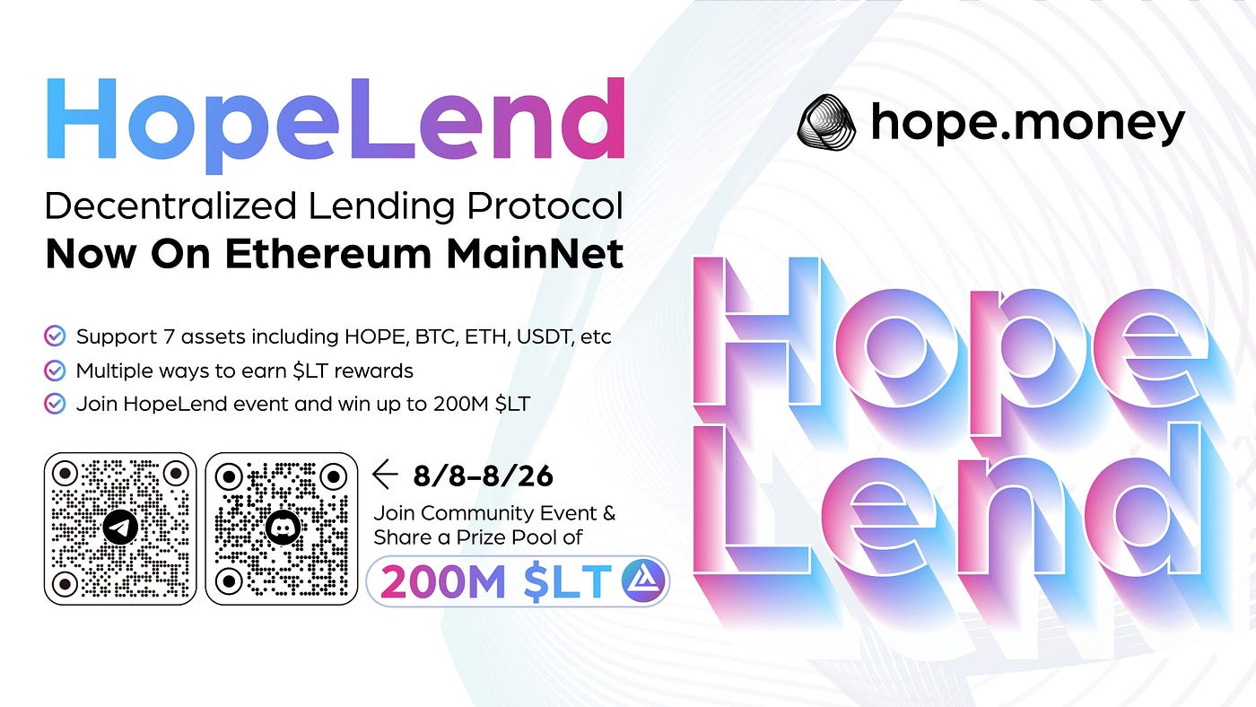 Unveiling HopeLend: Decentralized Lending on Hope.money | by Hope.money ⚡️  | Medium