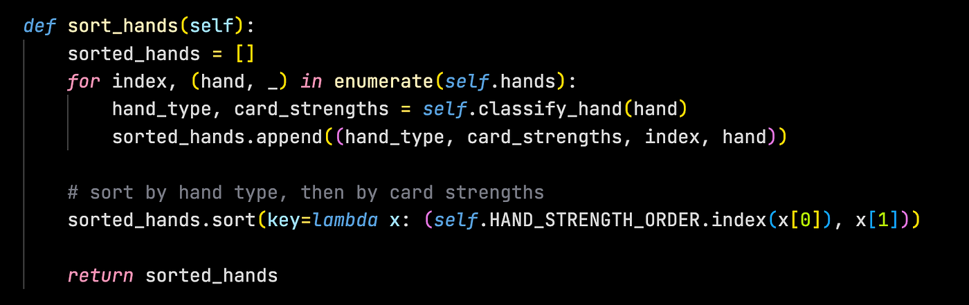 Advent of Code 2023 Day 7: Camel Cards 