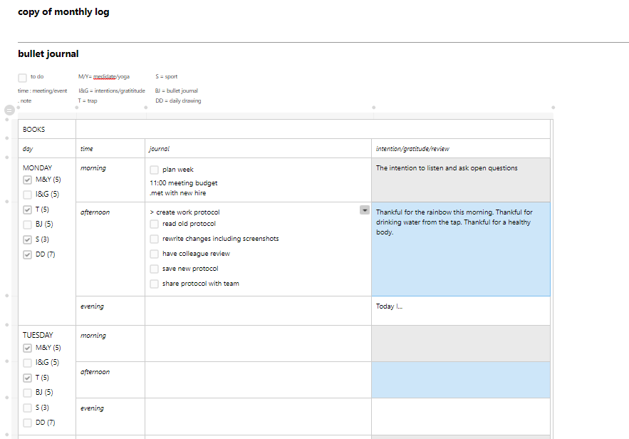 How I bullet journal with Evernote — update | by Cerianne Bury 
