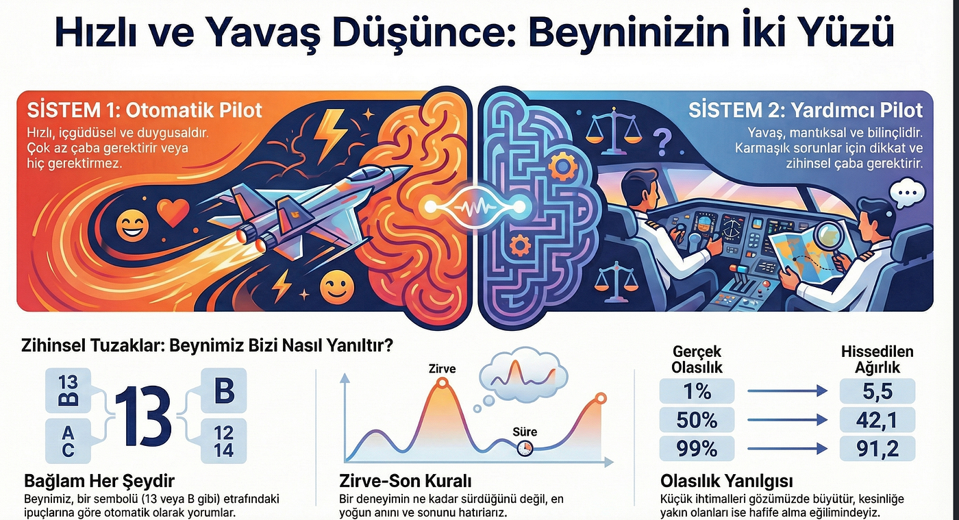 Beyninizin Size Oynadığı Oyunlar: Nobel Ödüllü “Thinking, Fast and Slow” Kitabından Hayata…
