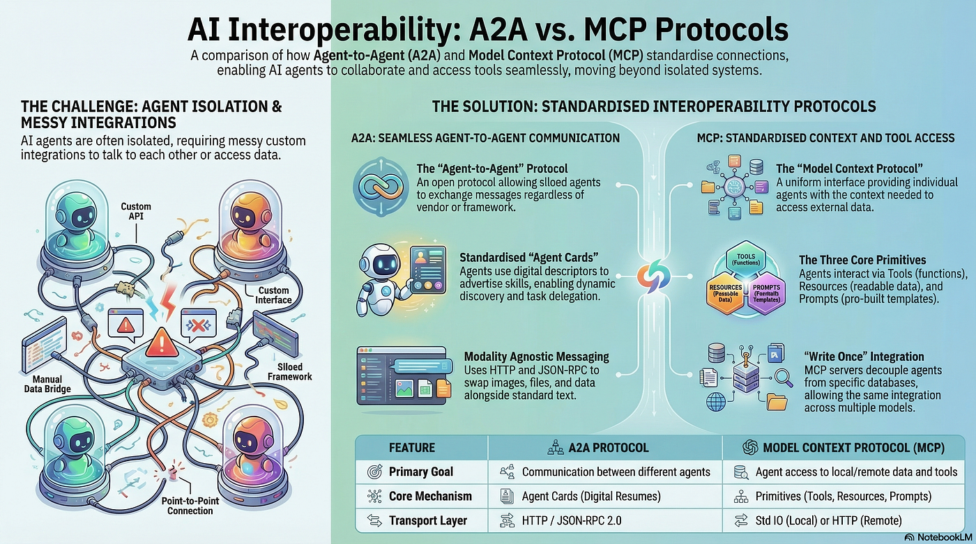 Agent-to-Agent Protocol (A2A) vs What is Model Context Protocol (MCP) Which AI Protocol Do You Need?