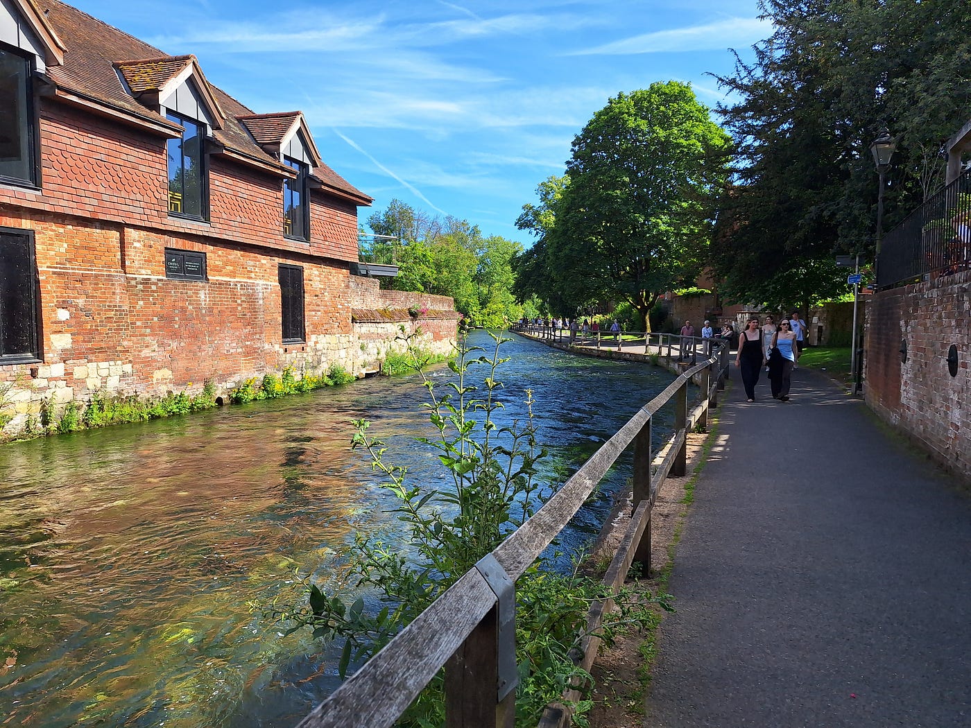 walking along the little river