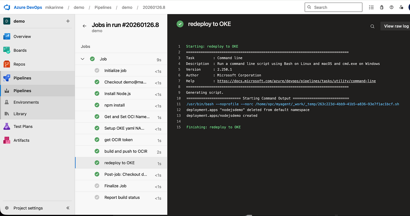 CI/CD to OCI Kubernetes Engine from a DevOps tool using a private API endpoint
