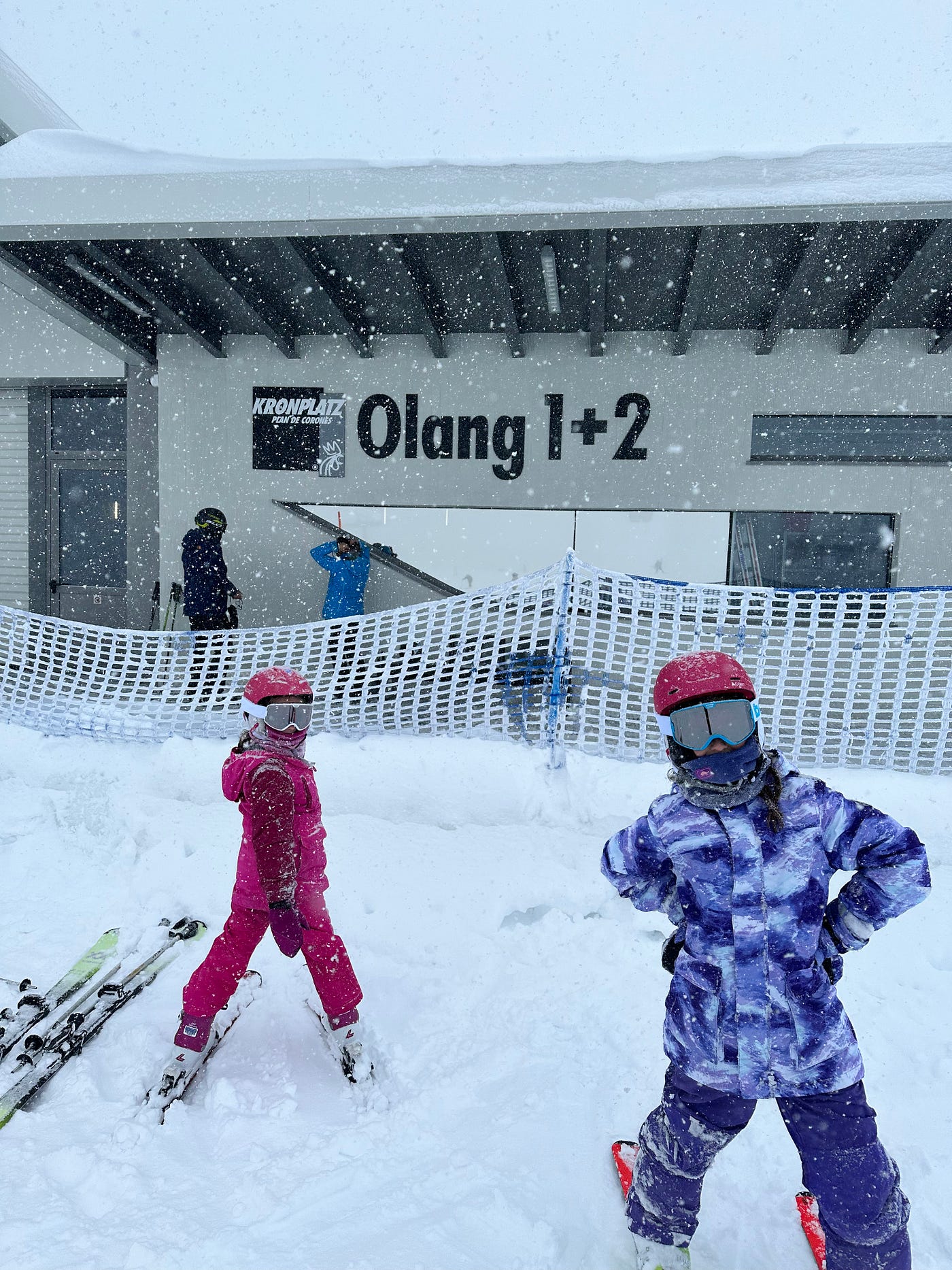Striking a pose outside the Olang high speed gondola