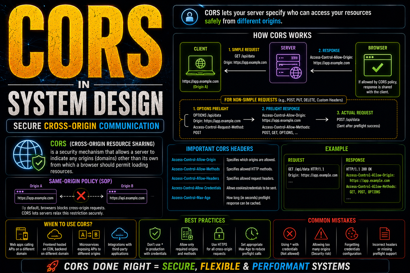 CORS in System Design: The Browser Security Mechanism Every Backend Engineer Should Understand