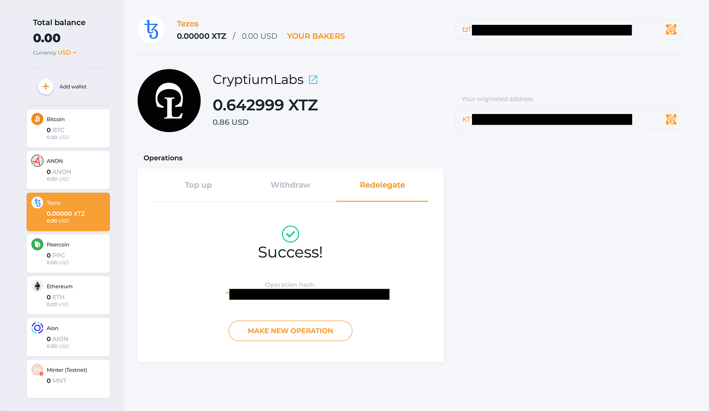 How to Re-Delegate Tezos XTZ with Magnum Wallet | by Awa Sun Yin | Cryptium  Labs | Medium