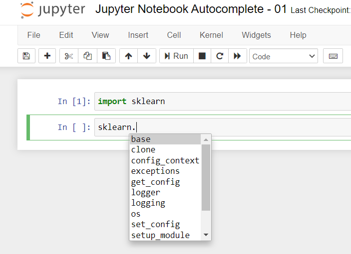 Jupyter Notebook Autocomplete, Intellisense and Menu Shortcuts For Machine  Learning | by Dhiraj K | Medium