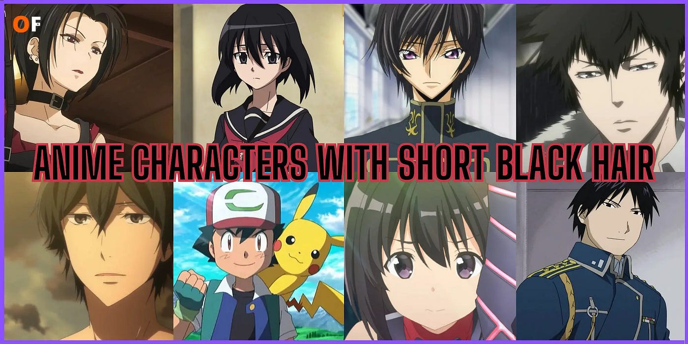 Anime characters with short black hair