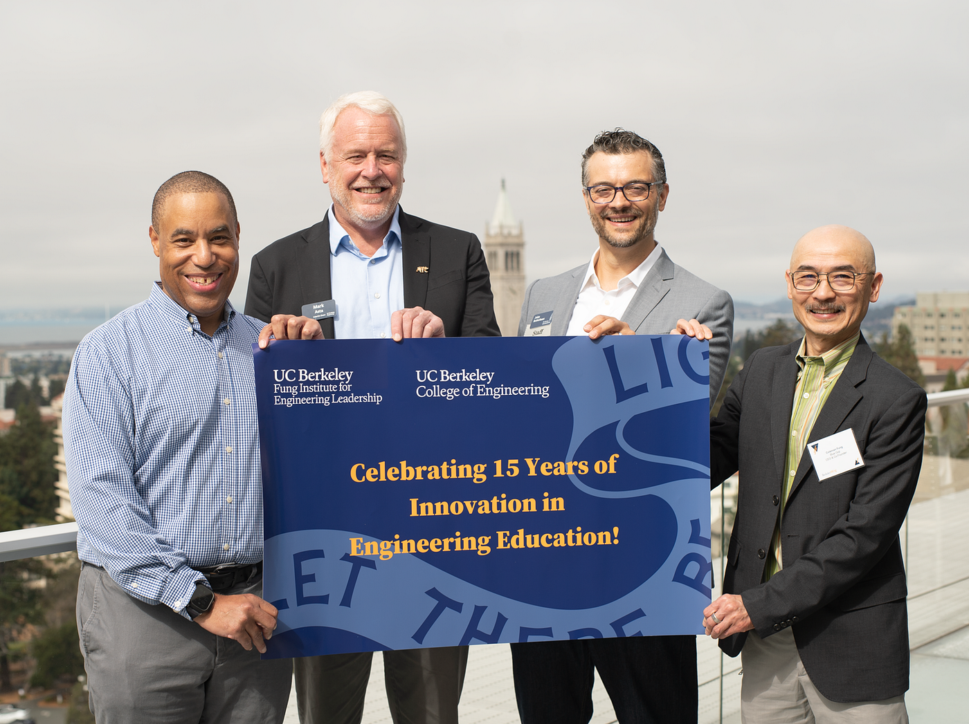 From left: Anthony D. Joseph, Faculty Director, Fung Institute; Mark Asta, Interim Dean, College of Engineering; John Robichaux, Executive Director, Fung Institute; Coleman Fung, Founder & Advisory Board Member, Fung Institute.