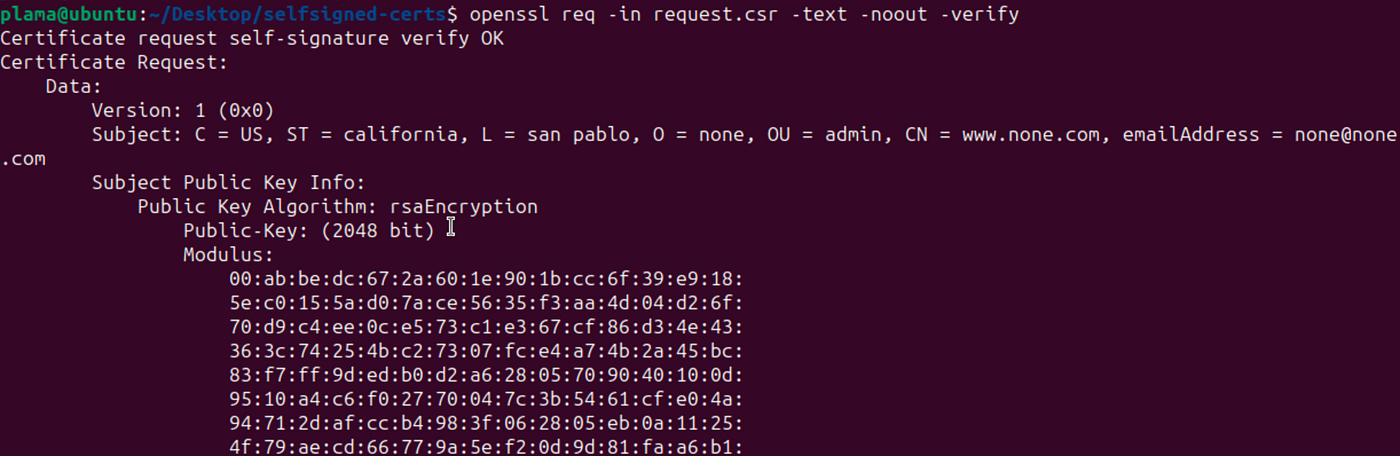 openssl req parameters