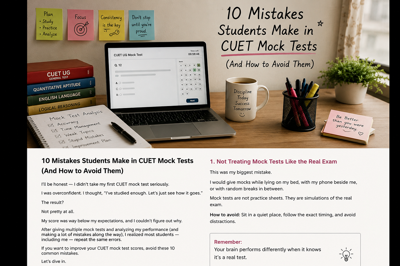 10 Mistakes Students Make in CUET Mock Tests (And How to Avoid Them)