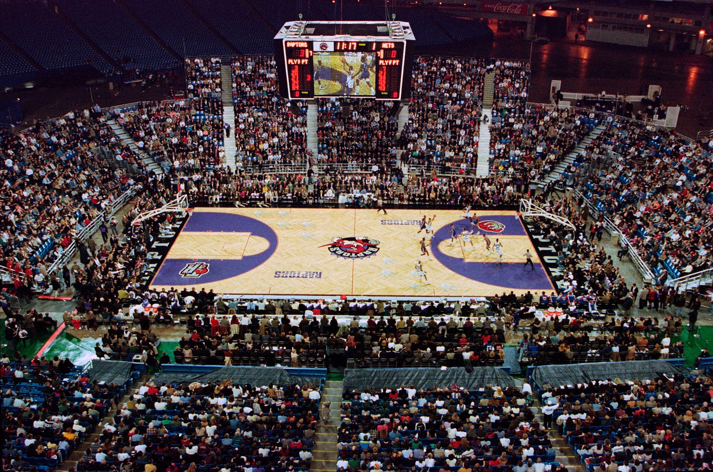 I designed some new jerseys and courts if the Raptors were to go